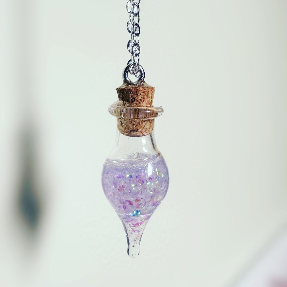 Magic Potion Bottle Pendant Handmade Resin Necklace